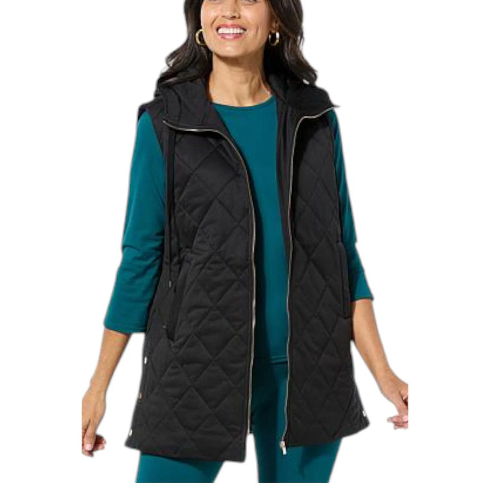 Joy Collection Women's Luxe Performance Chic Puffer Vest Black - Regular